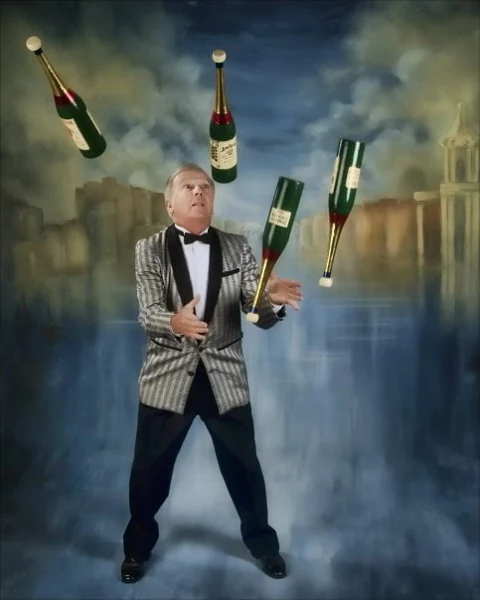 Tommy Curtin performing with bottle clubs